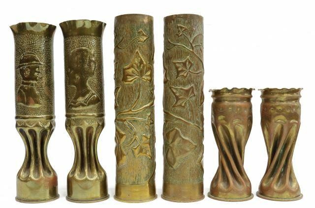  6 WWI ERA TRENCH ART ARTILLERY 359c57