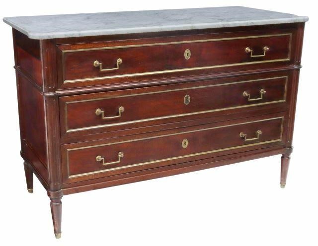 FRENCH LOUIS XVI STYLE MARBLE TOP 359d1c