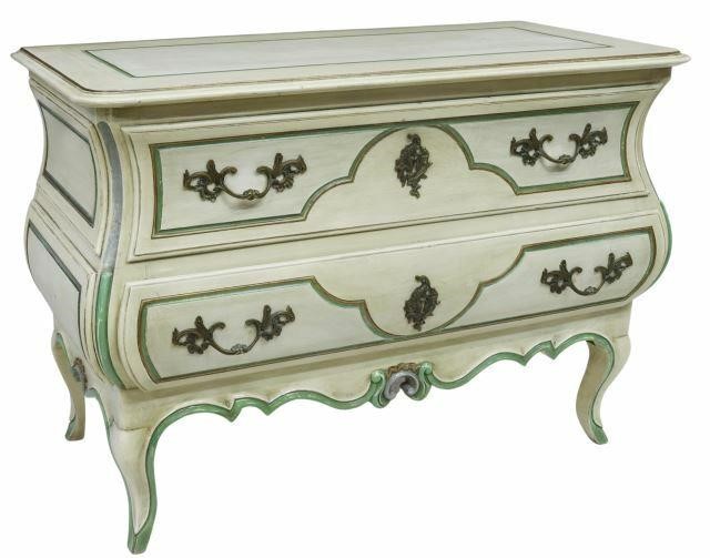 FRENCH LOUIS XV STYLE PAINTED BOMBE 359d1d