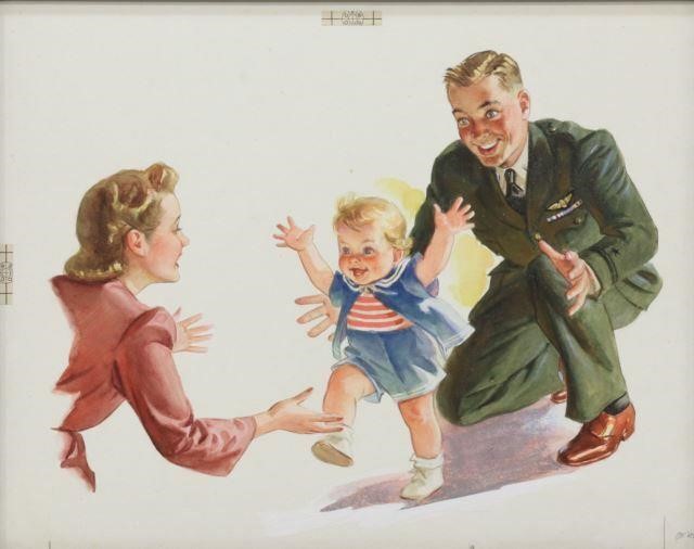 WWII-ERA  ADVERTISING ILLUSTRATION