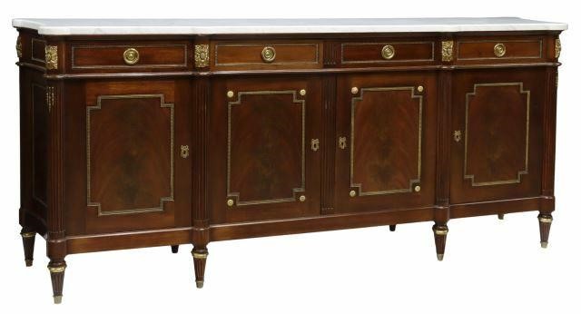 LOUIS XVI STYLE MARBLE TOP MAHOGANY 359d4e