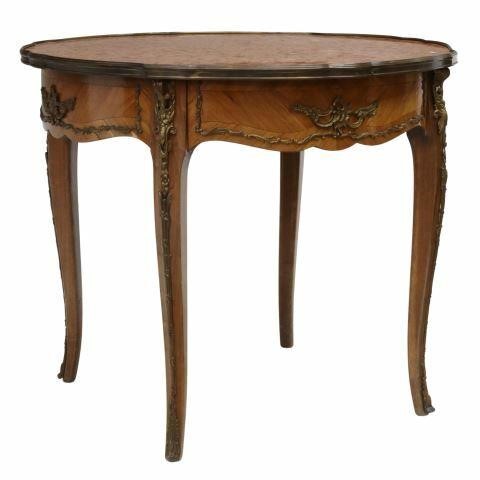 LOUIS XV STYLE MARBLE-TOP SIDE