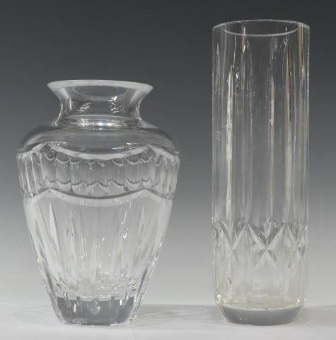  2 WATERFORD CUT CRYSTAL VASES  359dd1