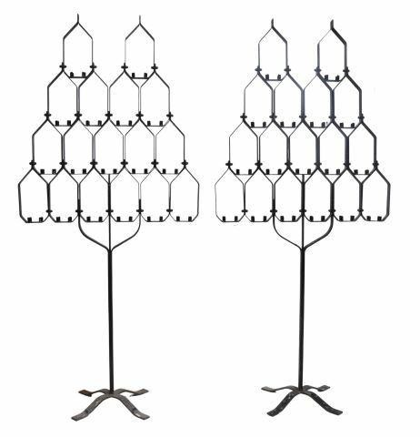  2 FRENCH WROUGHT IRON ECCLESIASTICAL 359e66