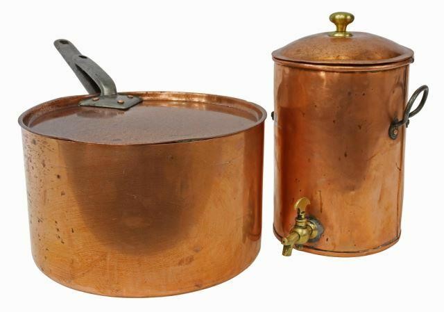 2) ENGLISH BENHAM & FROUD COPPER SAUCEPAN