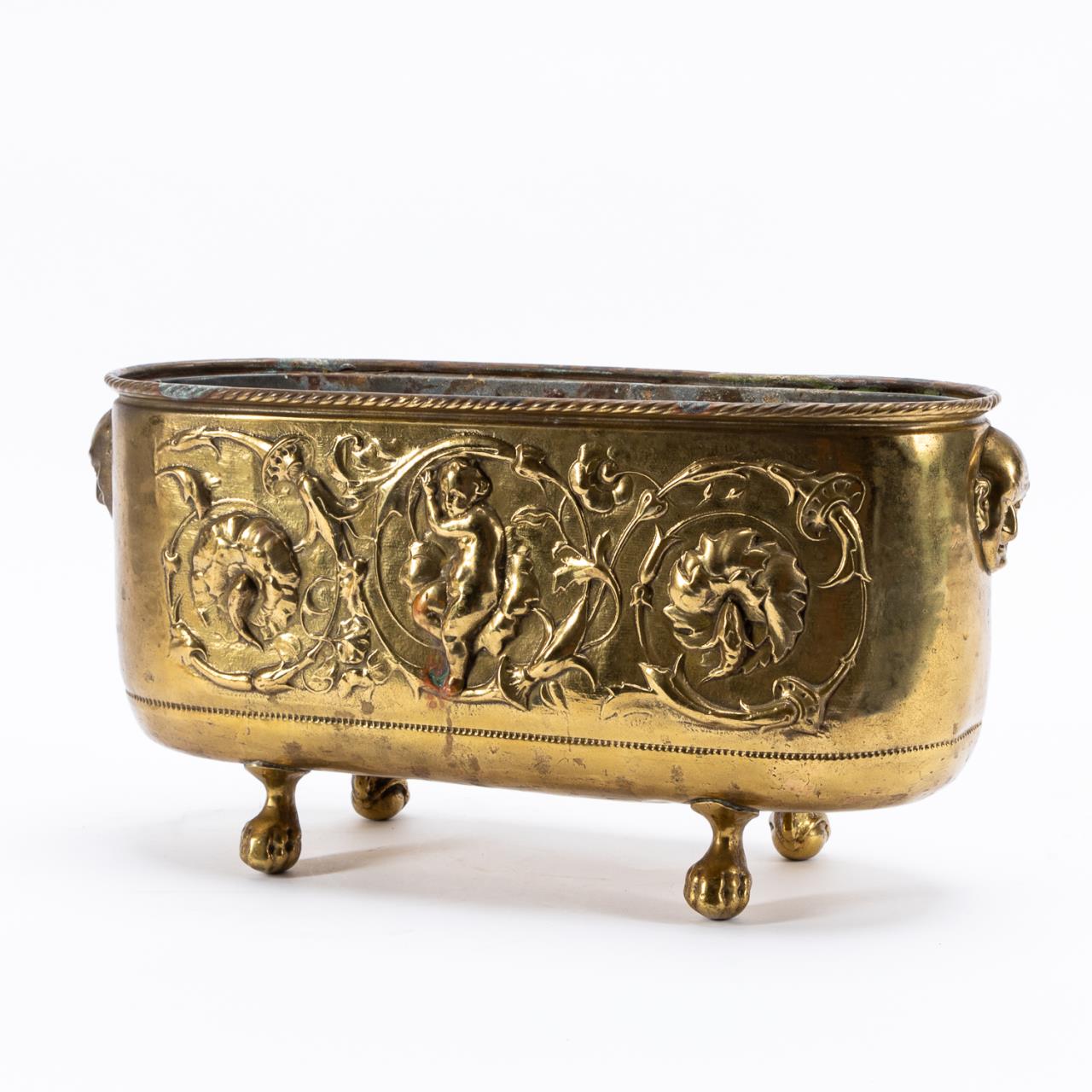 19TH C. FRENCH BRASS JARDINIERE