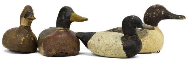  4 VINTAGE CARVED PAINTED DUCK 35c67f