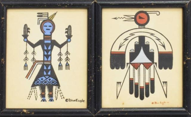  2 ACEE BLUE EAGLE NATIVE AMERICAN 35c6a1