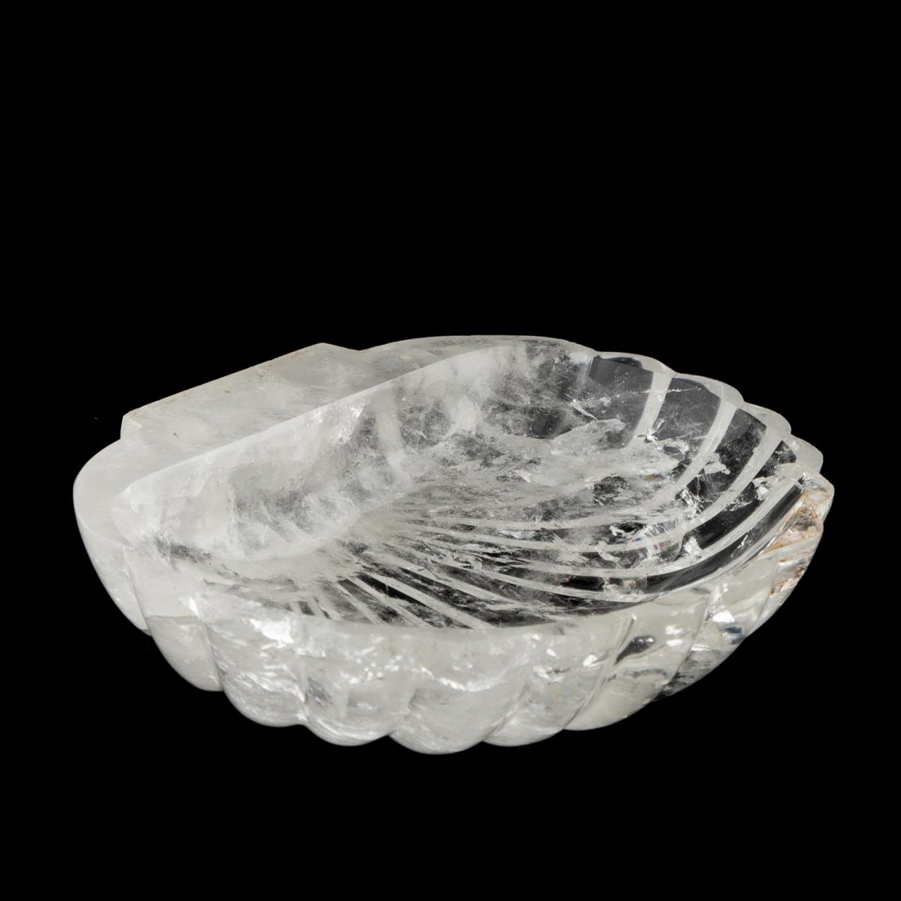 CARVED ROCK CRYSTAL SHELL FORM 35c6ae