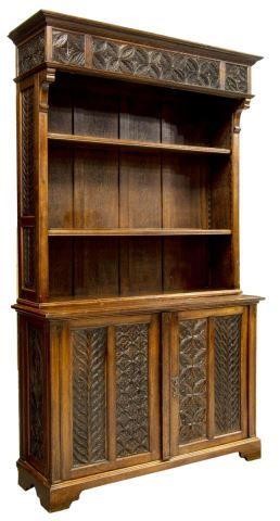 FRENCH GOTHIC REVIVAL CARVED OAK