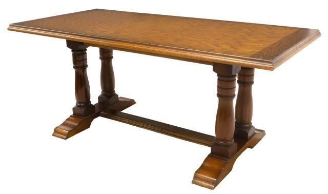 FRENCH PINE TRESTLE BASE TABLEFrench