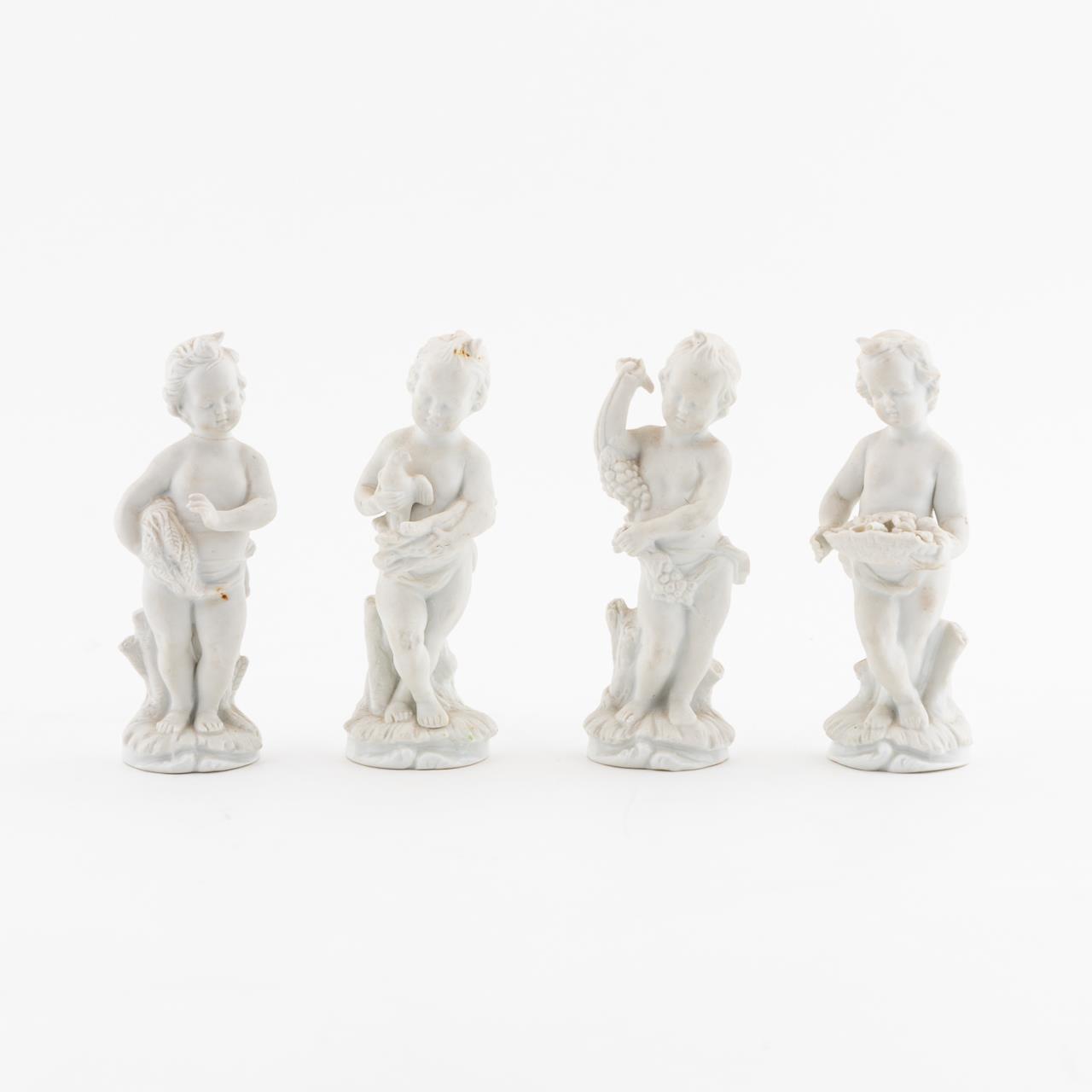 SET OF FOUR SEASONS BISQUE PORCELAIN