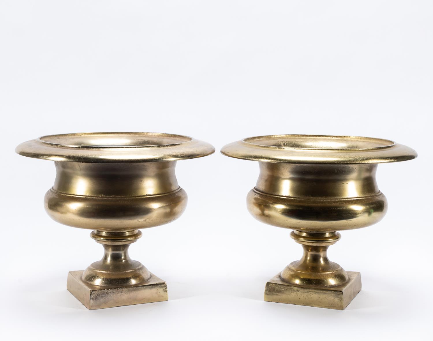 PAIR LARGE GILT METAL NEOCLASSICAL 35c704