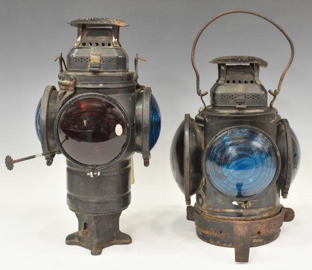 (2) ADLAKE NON-SWEATING RAILROAD LANTERNS,