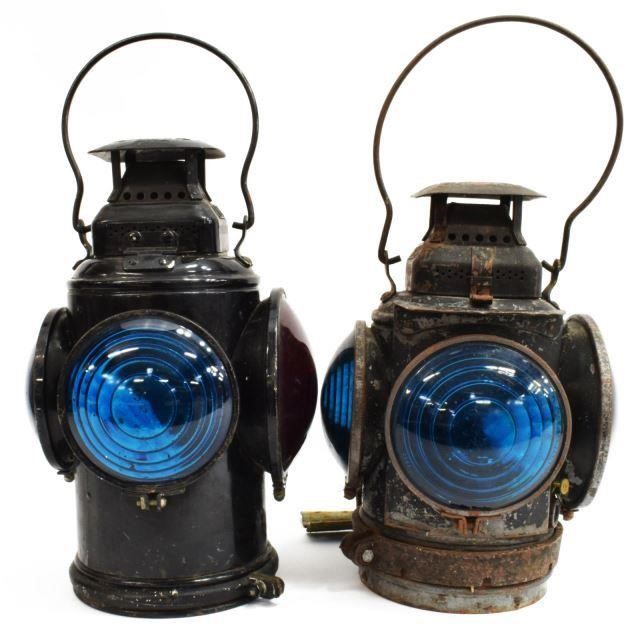 (2) ADLAKE NON-SWEATING RAILROAD LANTERNS,