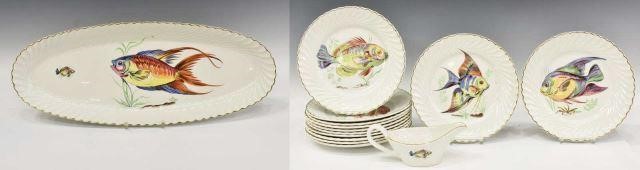 (14) FRENCH LUNEVILLE PORCELAIN