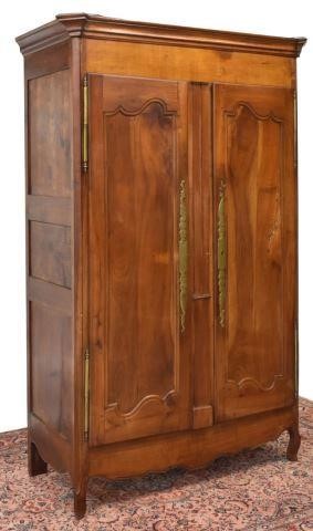 FRENCH PROVINCIAL FRUITWOOD ARMOIRE,