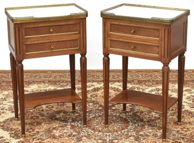  2 FRENCH LOUIS XVI STYLE MAHOGANY 35c763