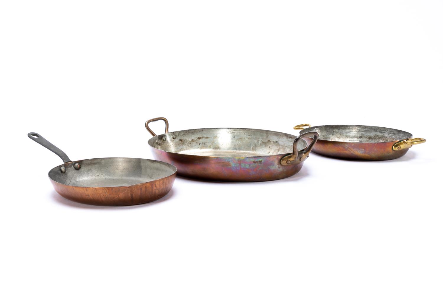 3 PCS, OBLONG COPPER COOKWARE,