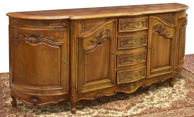 FRENCH LOUIS XV STYLE WALNUT SIDEBOARDFrench