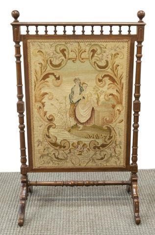 FRENCH NEEDLEPOINT FIRE SCREENFrench 35c7d7