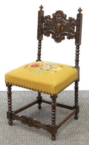 CONTINENTAL BAROQUE STYLE NEEDLEPOINT