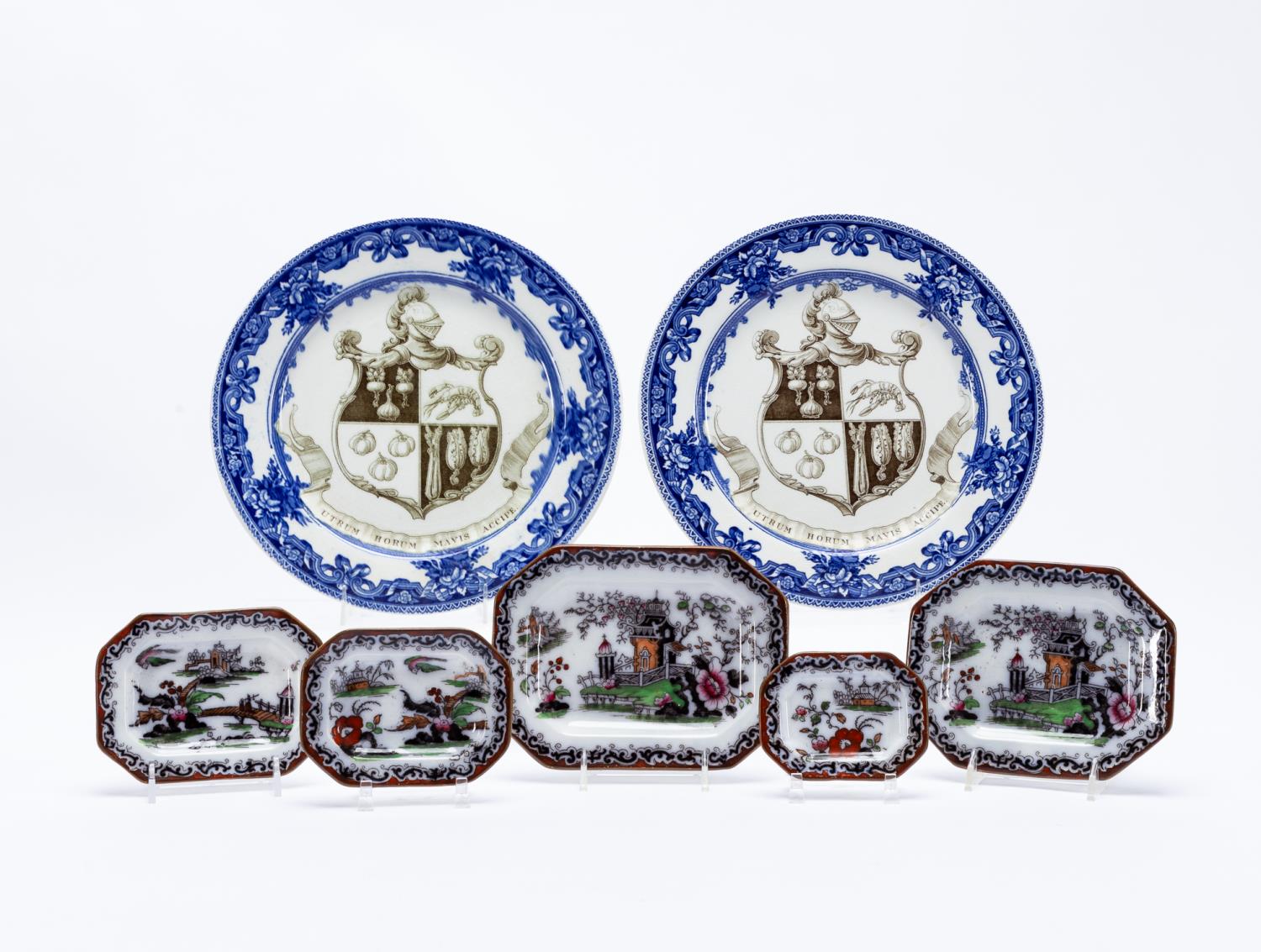 7PC, 19TH/20TH C. ENGLISH TRANSFERWARE