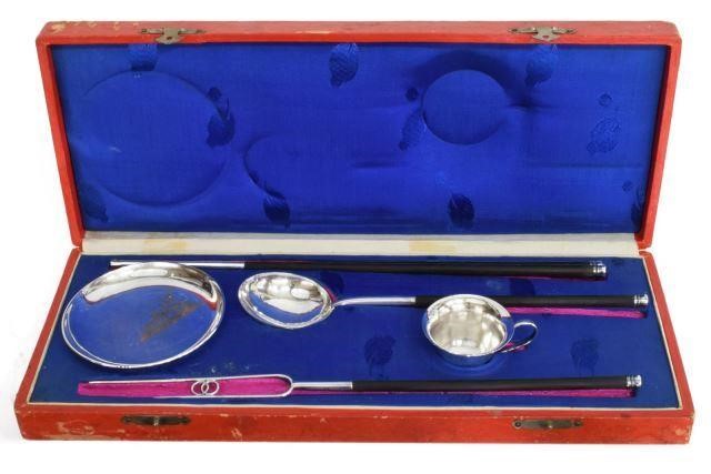 (6 PC.) CHINESE EXPORT SILVER BOXED