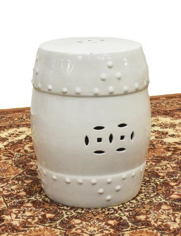 CHINESE WHITE GLAZED CERAMIC GARDEN