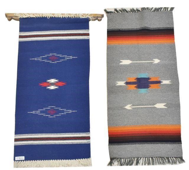 (2) HAND-WOVEN WOOL TEXTILES, (1)