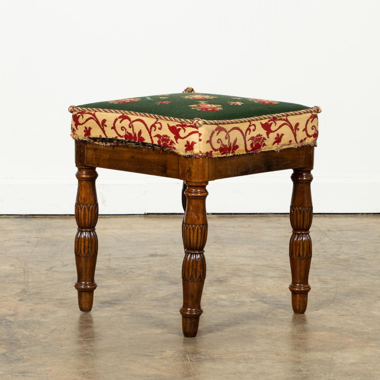 19TH C REGENCY FOOT STOOL WITH 35c883