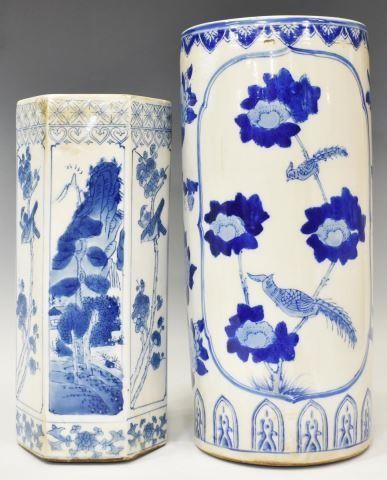 (2) CHINESE BLUE & WHITE PORCELAIN