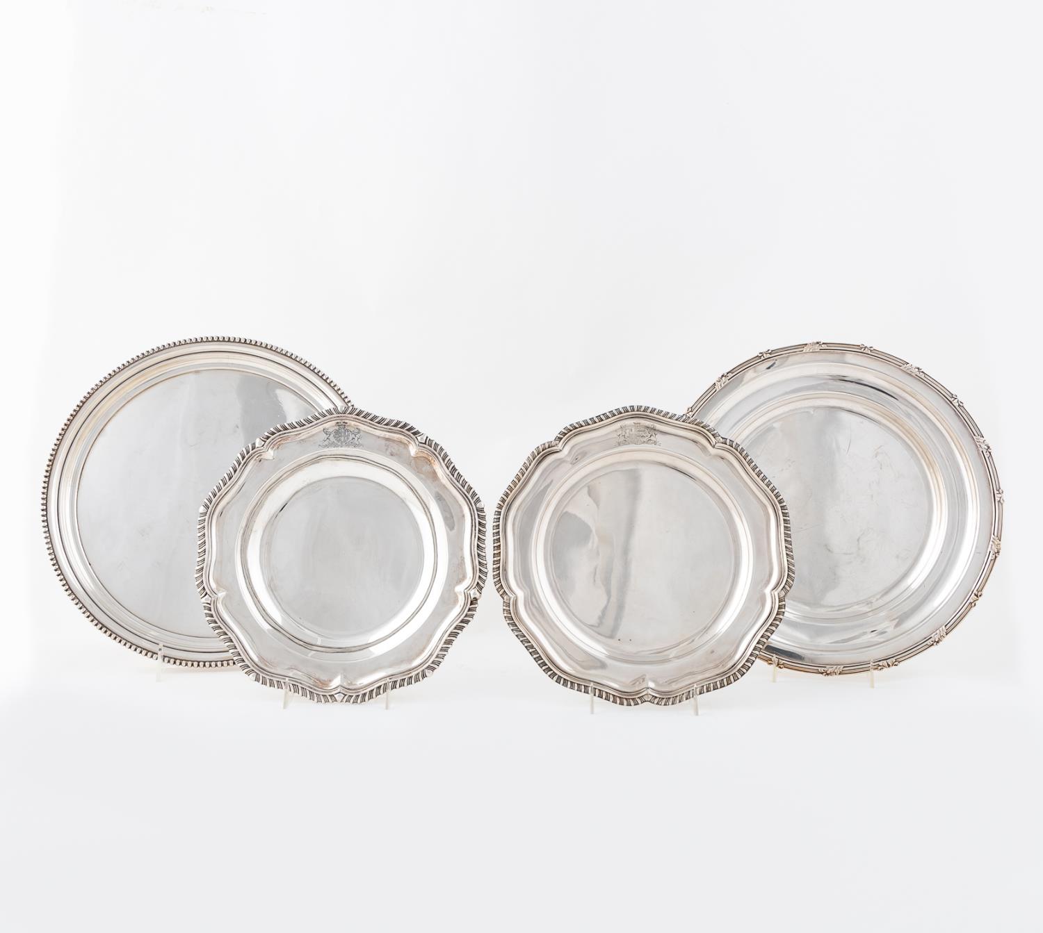 4 PCS ENGLISH SILVERPLATE SERVING