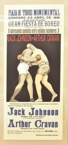 REPRODUCTION VINTAGE BOXING POSTERFramed