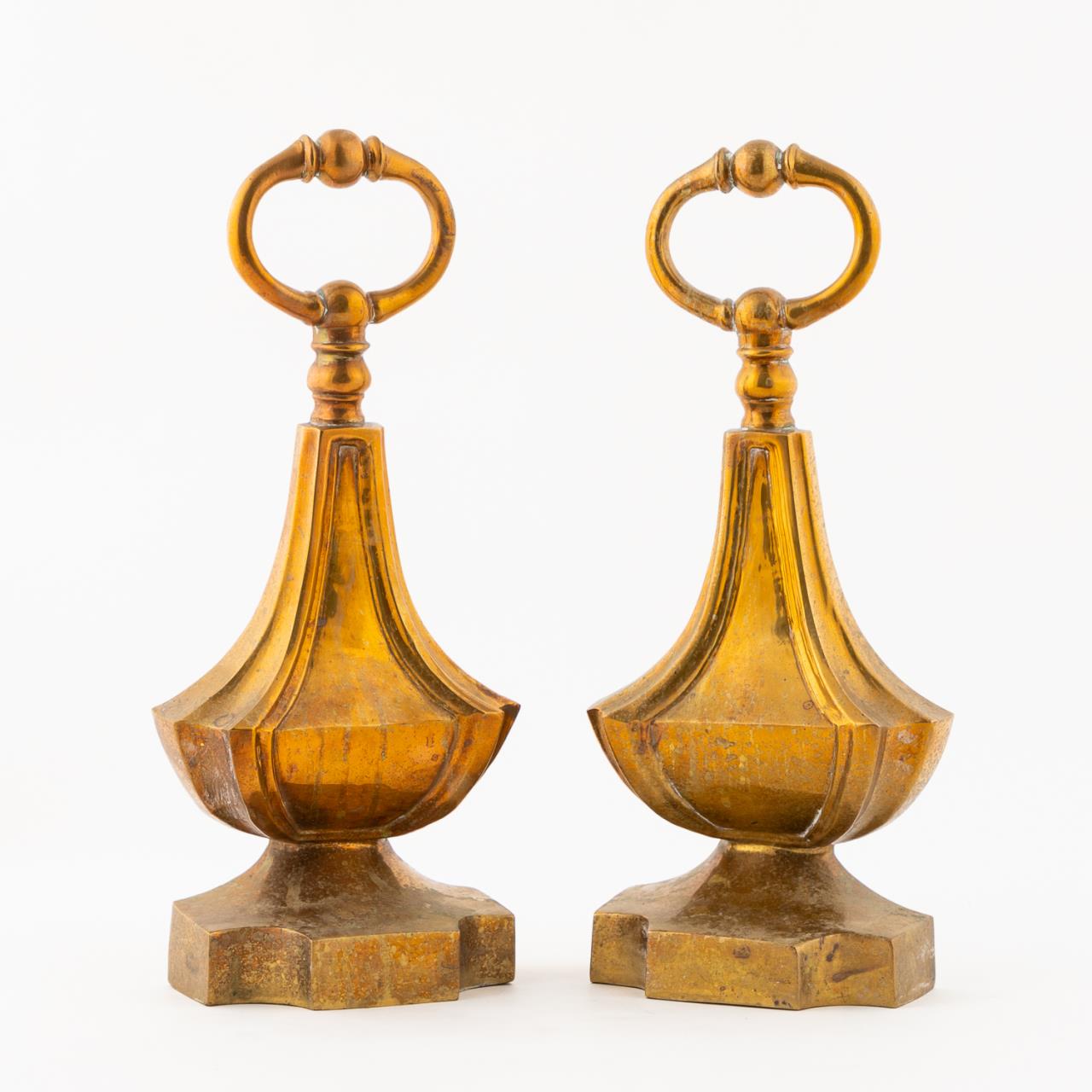 PR., REED & BARTON VASI-FORM BRASS DOORSTOPS