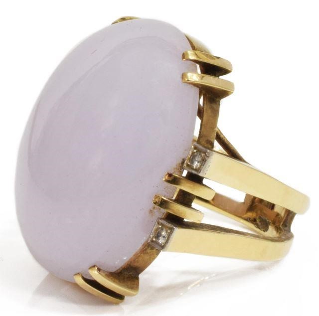 ESTATE 14KT YG 55CT LAVENDER JADE 35ca28