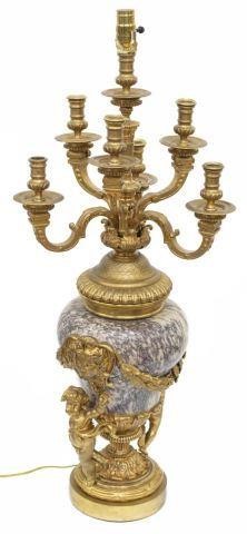 LOUIS XVI STYLE DORE BRONZE MARBLE