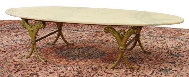 ITALIAN LOW MARBLE-TOP COFFEE TABLEItalian