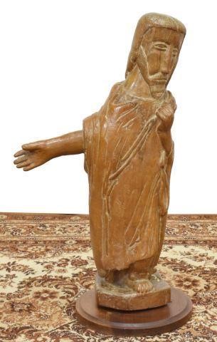 HAND CARVED WOOD FIGURE OF CHRISTHand carved 35ca72