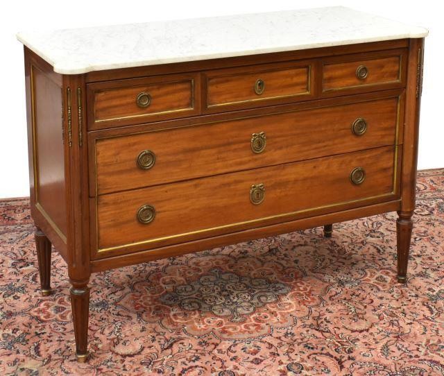 FRENCH LOUIS XVI STYLE MARBLE TOP 35caa3