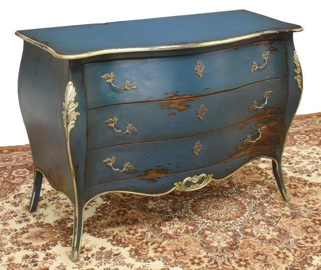 FRENCH STYLE PAINTED THREE DRAWER 35cacf