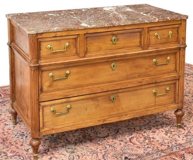 FRENCH LOUIS XVI PERIOD MARBLE TOP 35caf6