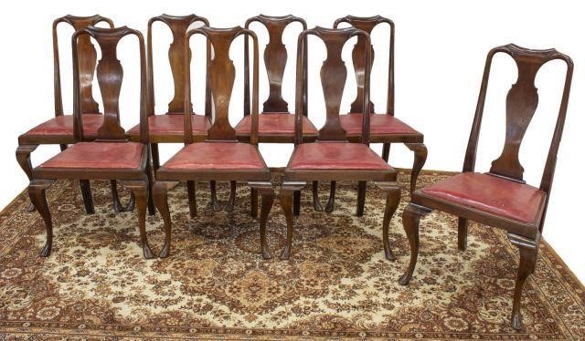  8 QUEEN ANNE STYLE MAHOGANY DINING 35caf9