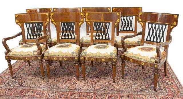  8 ITALIAN EMPIRE STYLE MARQUETRY 35cafe