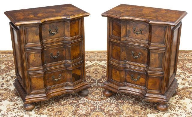  2 VENETIAN WALNUT PATCHWORK BEDSIDE 35cafc