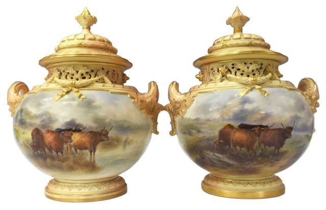 ROYAL WORCESTER JOHN STANTON HIGHLAND 35cb20