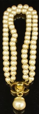 VINTAGE CHANEL DOUBLE STRAND FAUX 35cb33