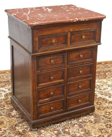 FRENCH PROVINCIAL TEN DRAWER CABINETFrench
