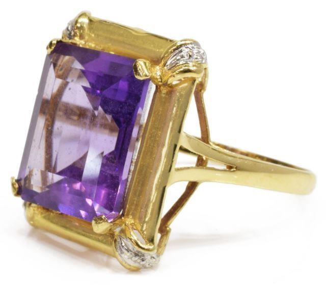 14KT YELLOW GOLD & EMERALD CUT