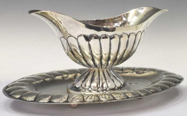 SPANISH COLONIAL STYLE SILVER GRAVY